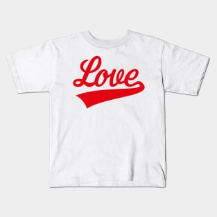 Love (Lettering / Red) Kids T-Shirt